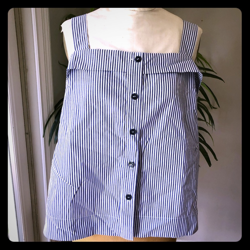 Banana Republic blue pinstripe summer tank